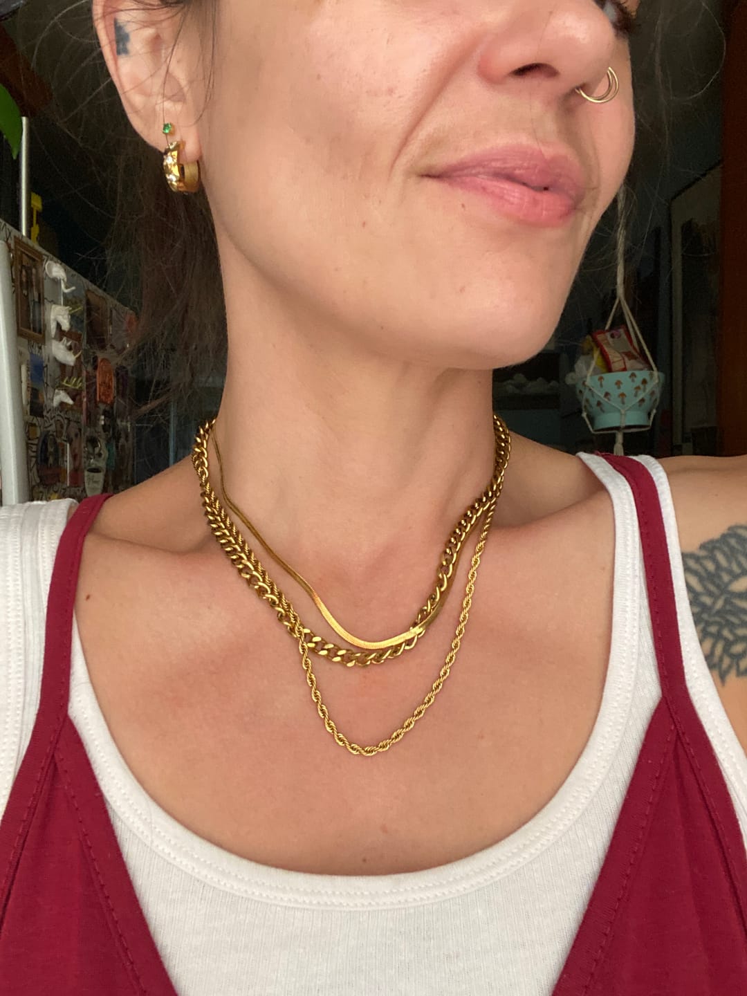 Customer photo review of Coco Rope Necklace — Gold / 3mm