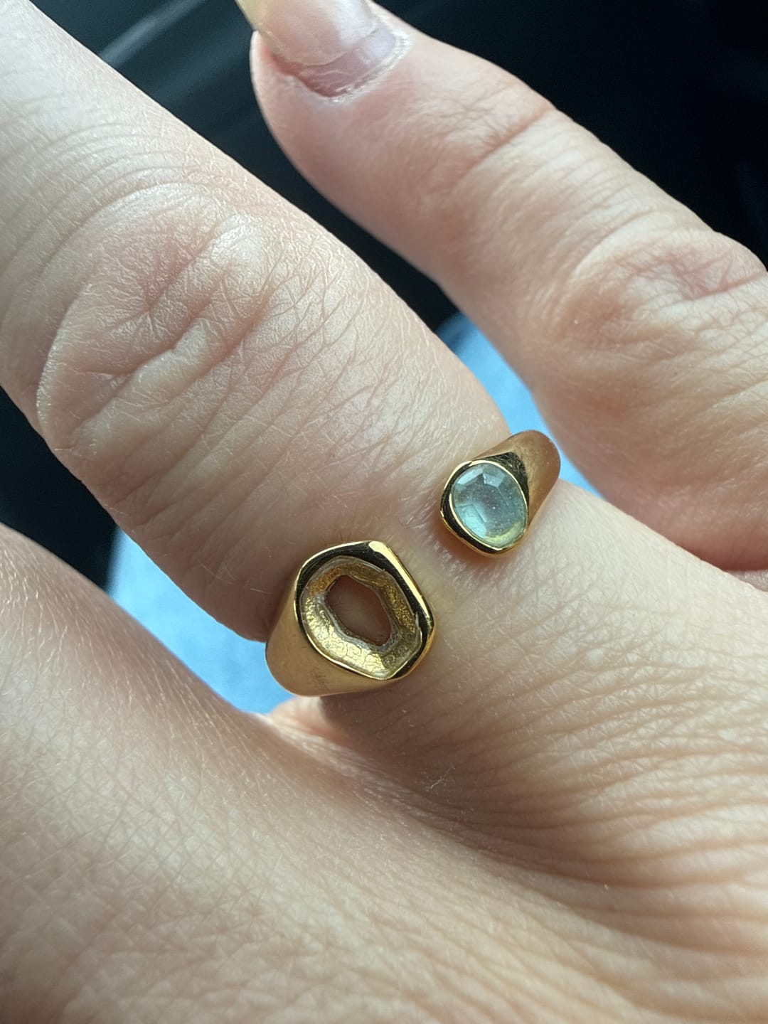 Customer photo review of Vintage Aquamarine Wrap Ring