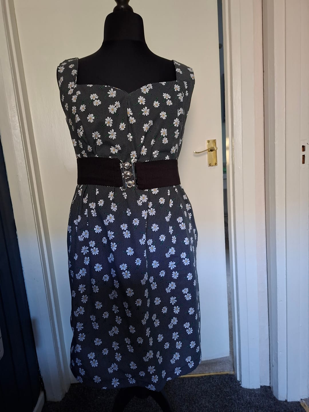 Customer photo review of White Flowers and Polka Dots Polycotton Fabric