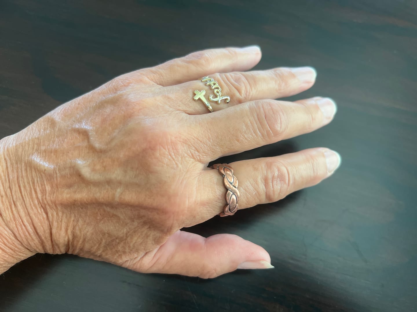 Customer photo review of Ladies Adjustable Copper Magnetic Ring