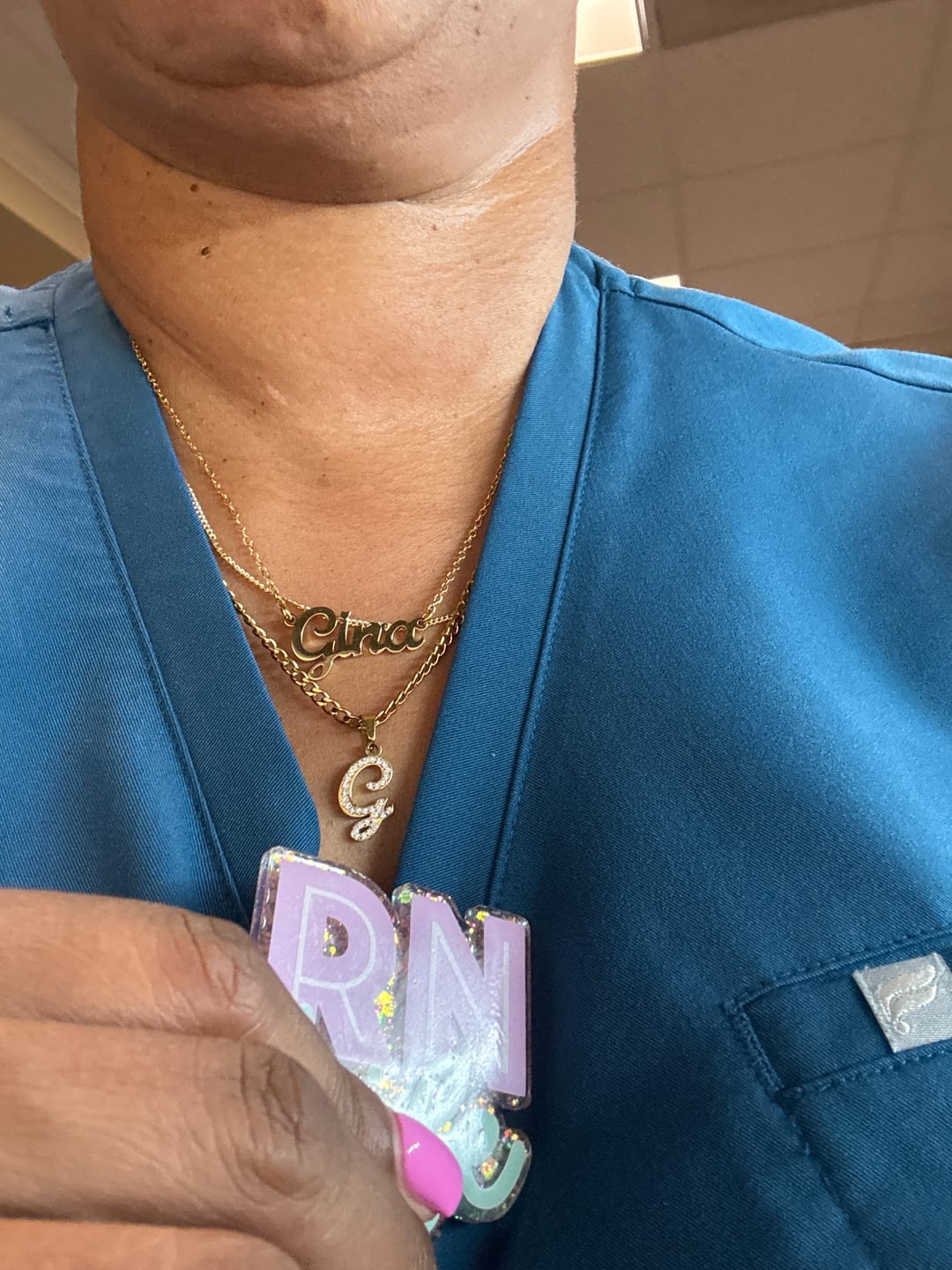 Customer photo review of Custom Name Necklace