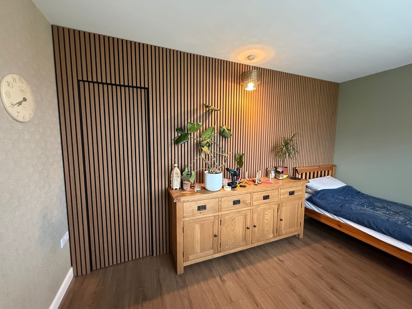Customer photo review of Natural Oak Acoustic Wall Panel