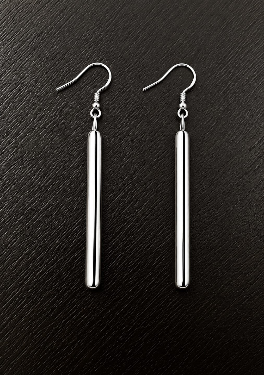 Customer photo review of Elegant Line Earrings | Sterling Silver