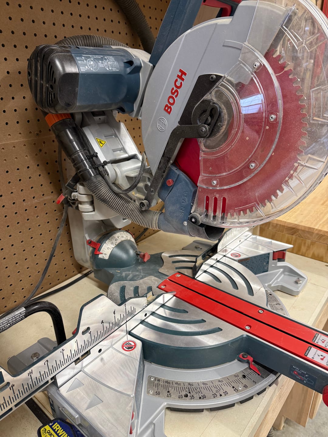 Customer photo review of Dust Collection Chute for Bosch Axial Glide Miter Saw