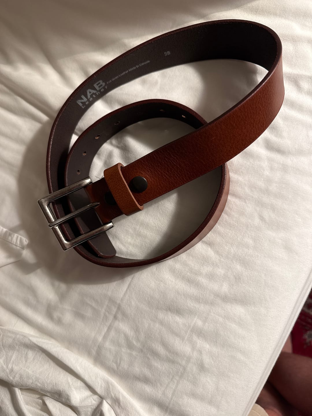 Customer photo review of The Long Haul Belt - Brown Classic 100% Full-Grain Leather Belt