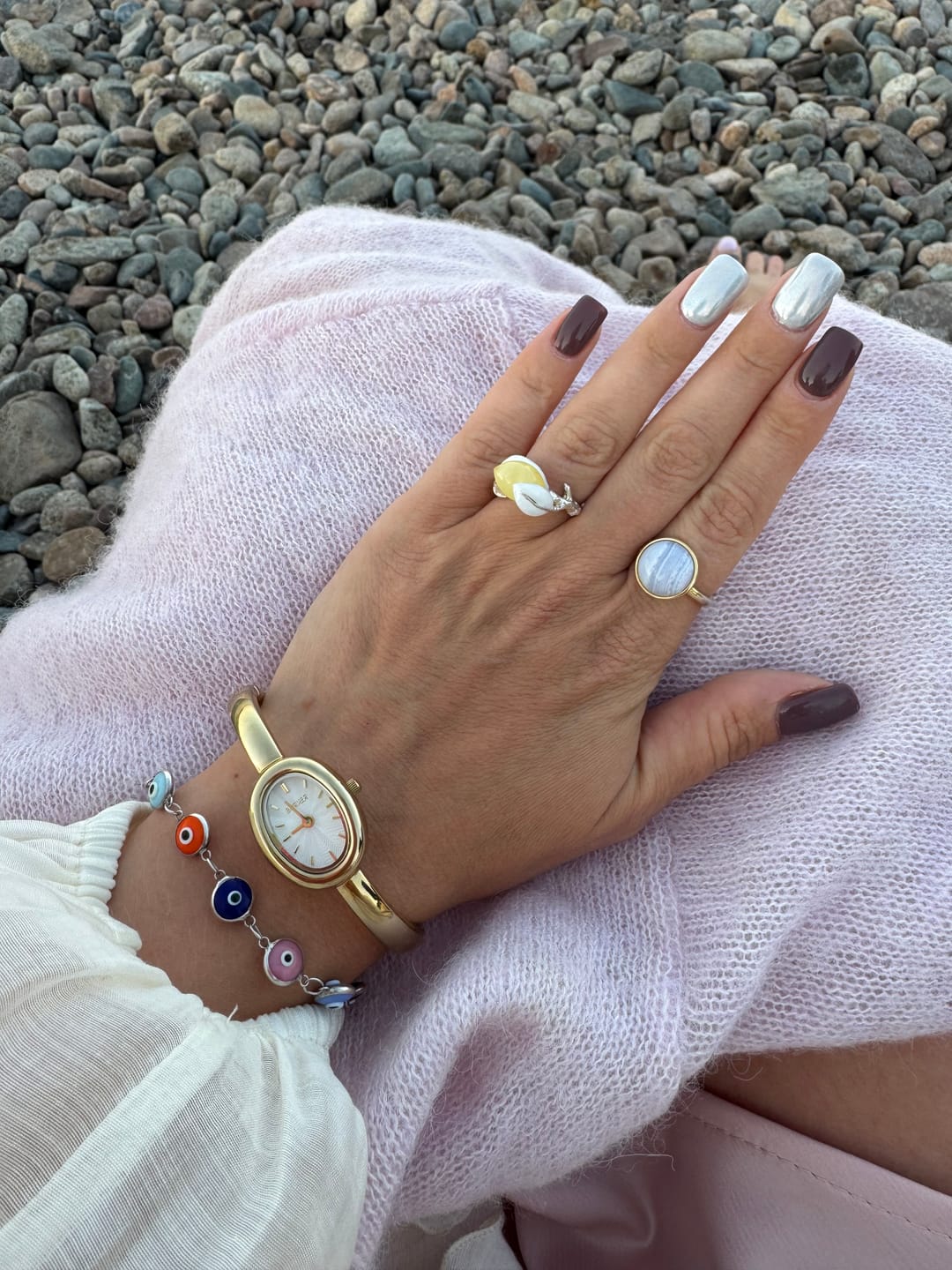 Customer photo review of Diana Petite Gold White