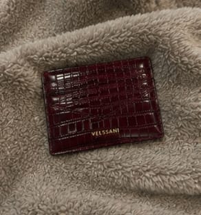 Customer photo review of Burgundy Portofino Card Holder