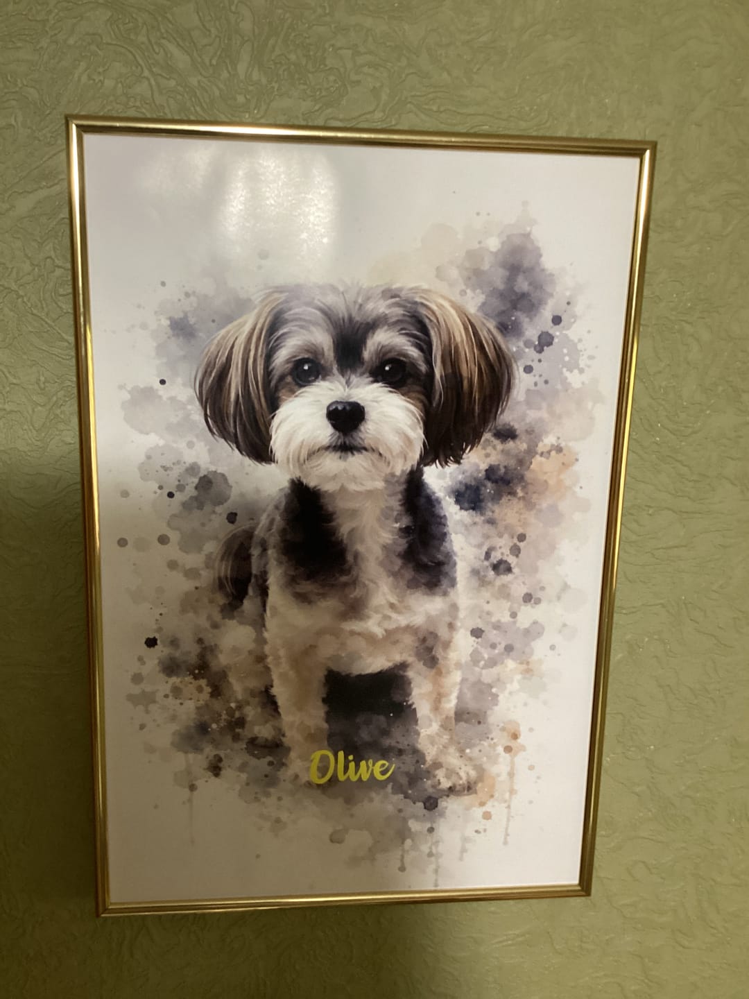 Customer photo review of Personalized Poster - Watercolor Realistic Portrait