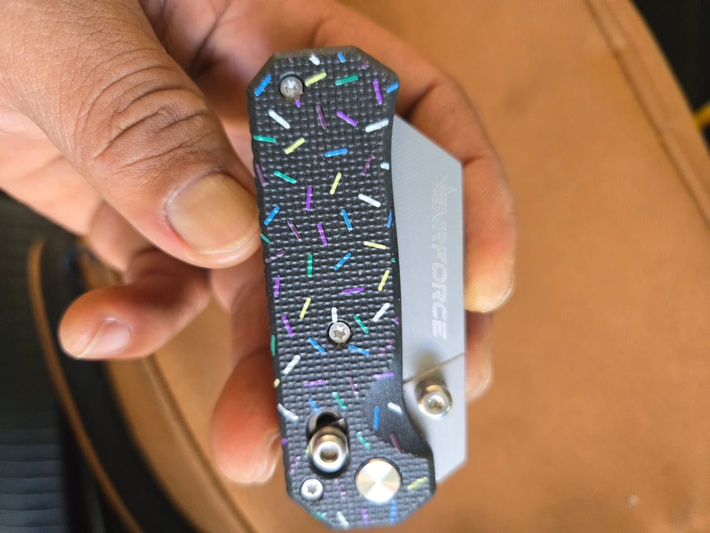 Customer photo review of Donut Shop Pocket Knife