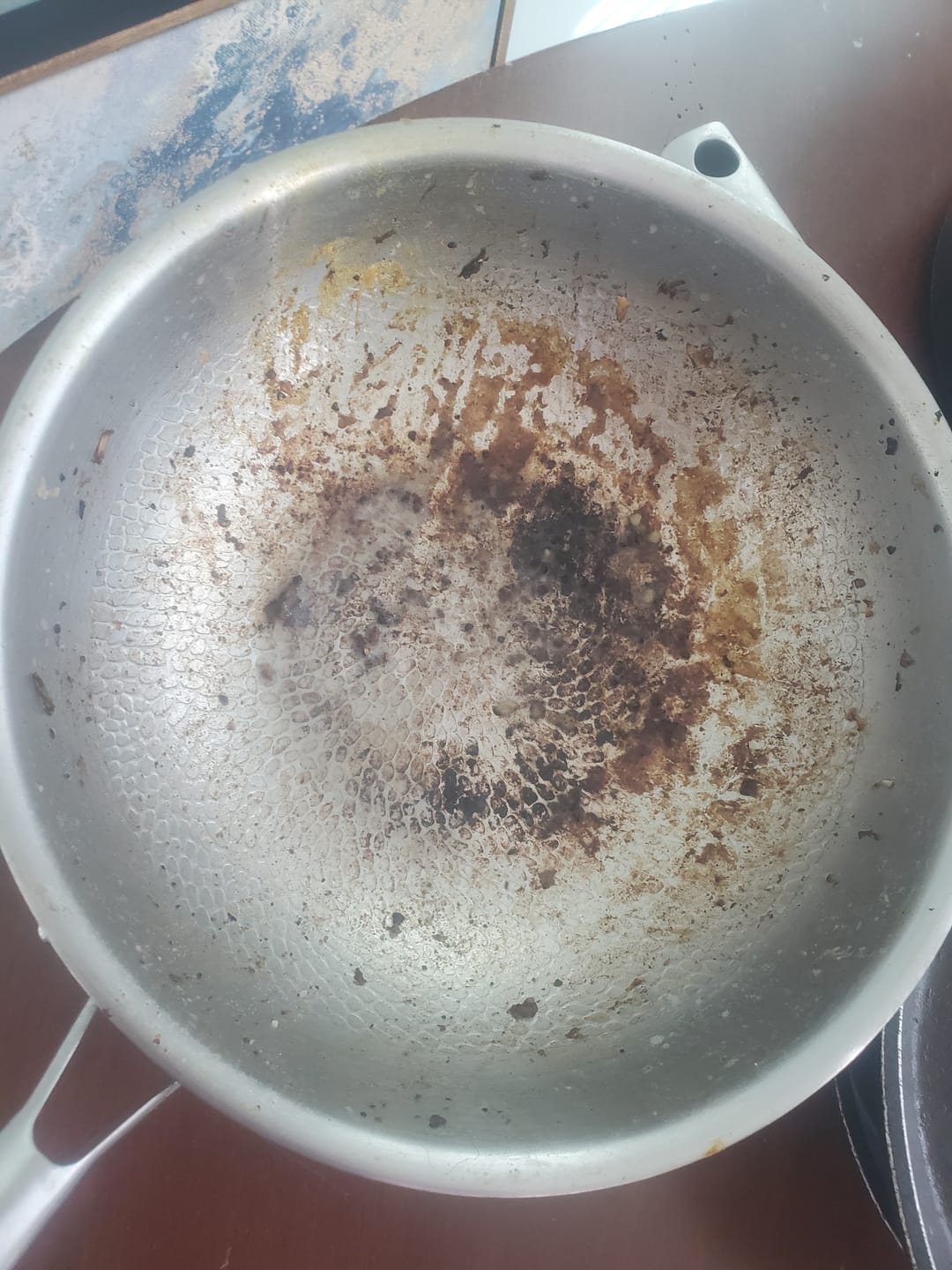Customer photo review of Hand-Hammered Titanium Wok Pan with Flat Base
