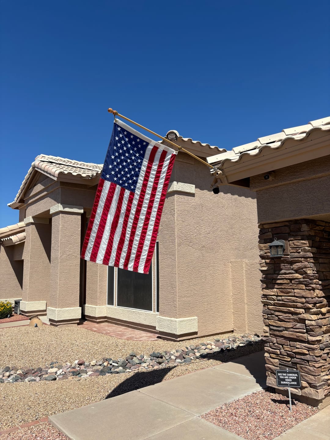 Customer photo review of 3' x 5' American Flag Set