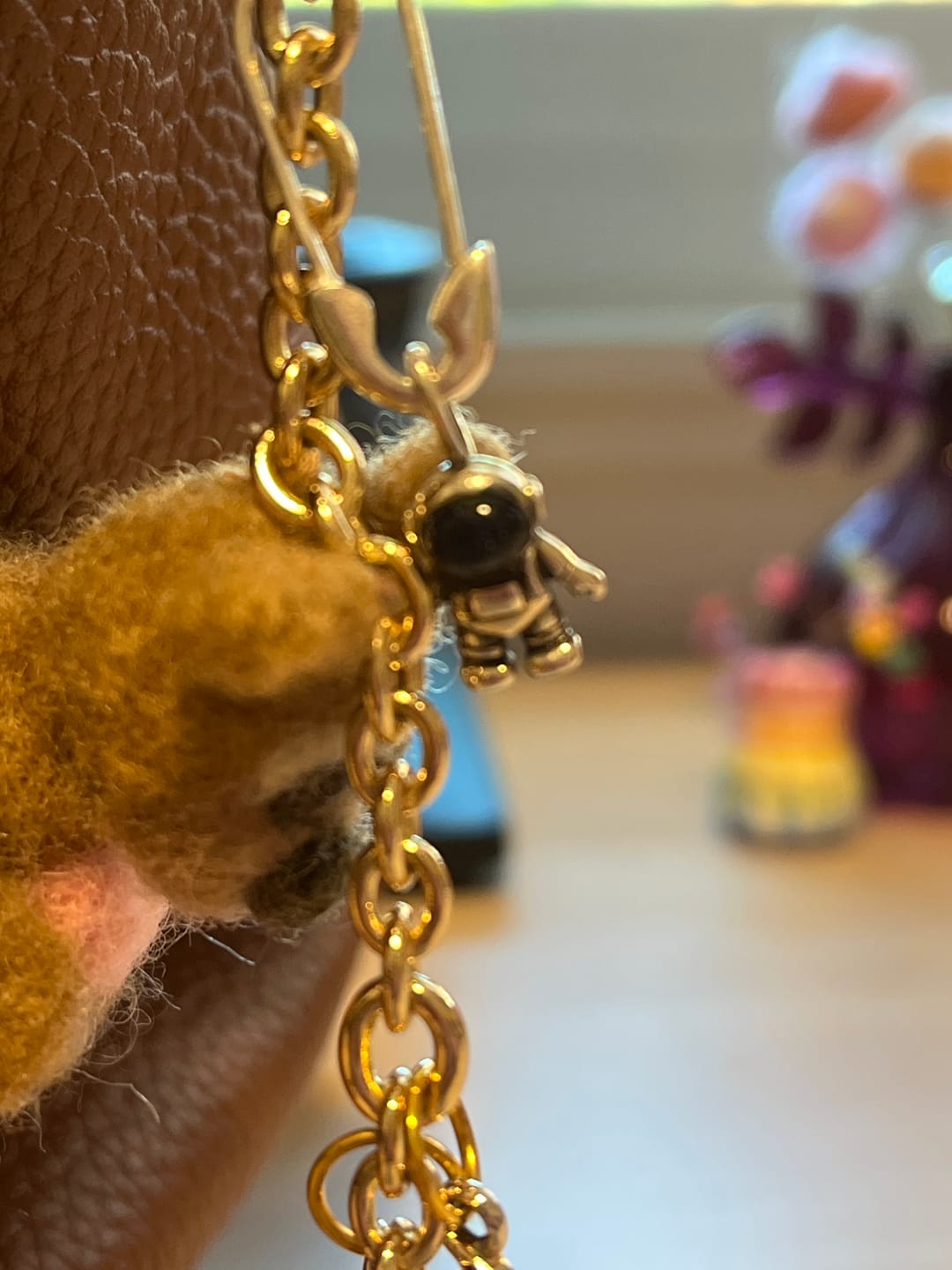 Customer photo review of Astronaut Charm with Blue Goldstone Sterling Silver
