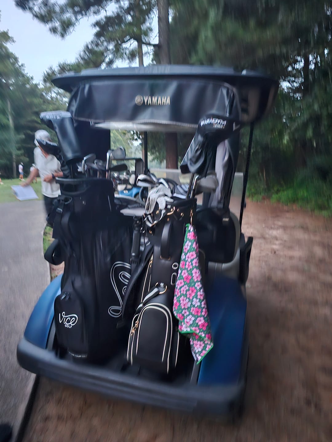 Customer photo review of Azaleas - Magnetic Golf Towel