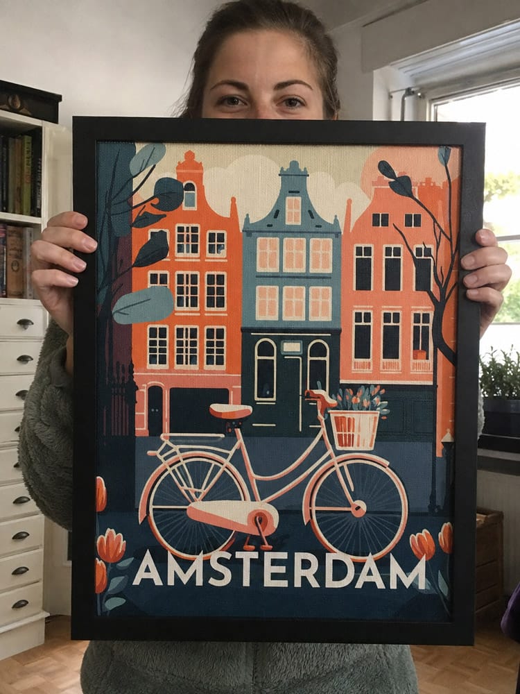 Customer photo review of Affiche Vintage Amsterdam