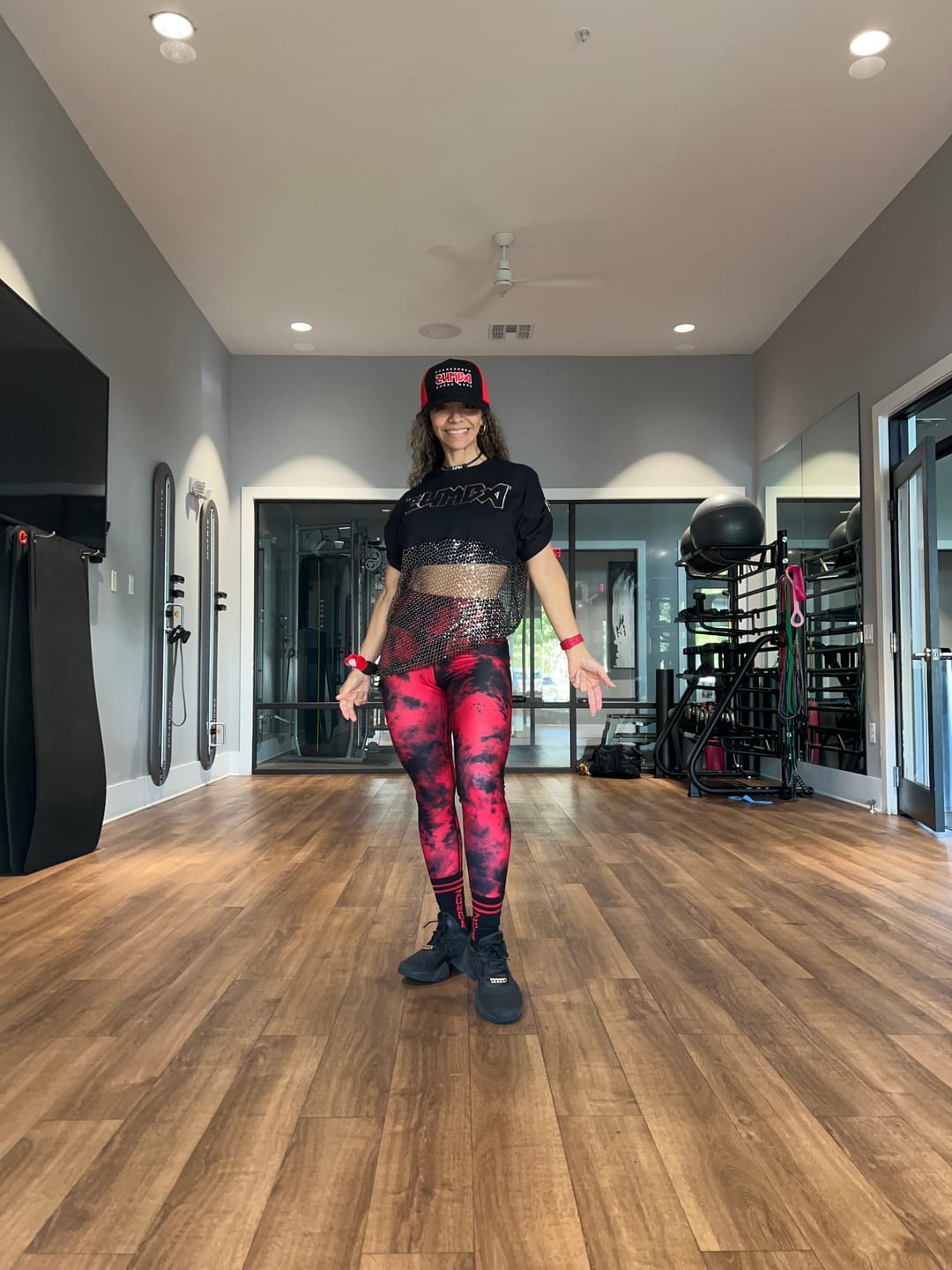 Customer photo review of Rock 'n' Roll Oversized Long Mesh Top