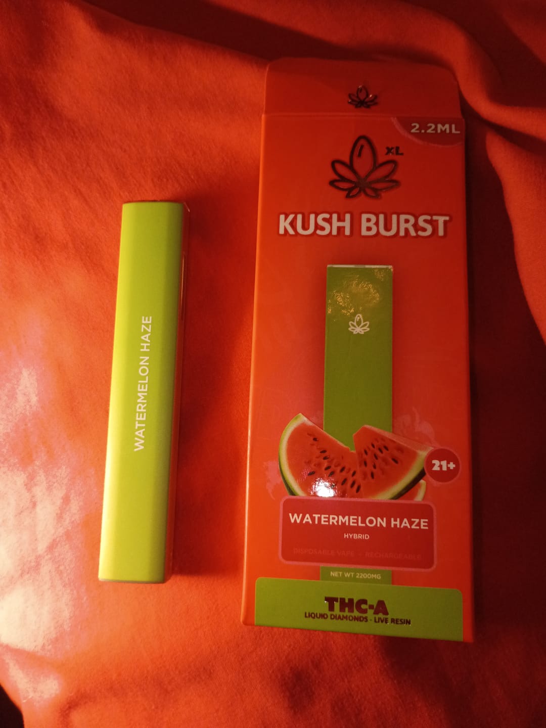 Customer photo review of Kush Burst - 2G THCa Watermelon Haze (Hybrid)
