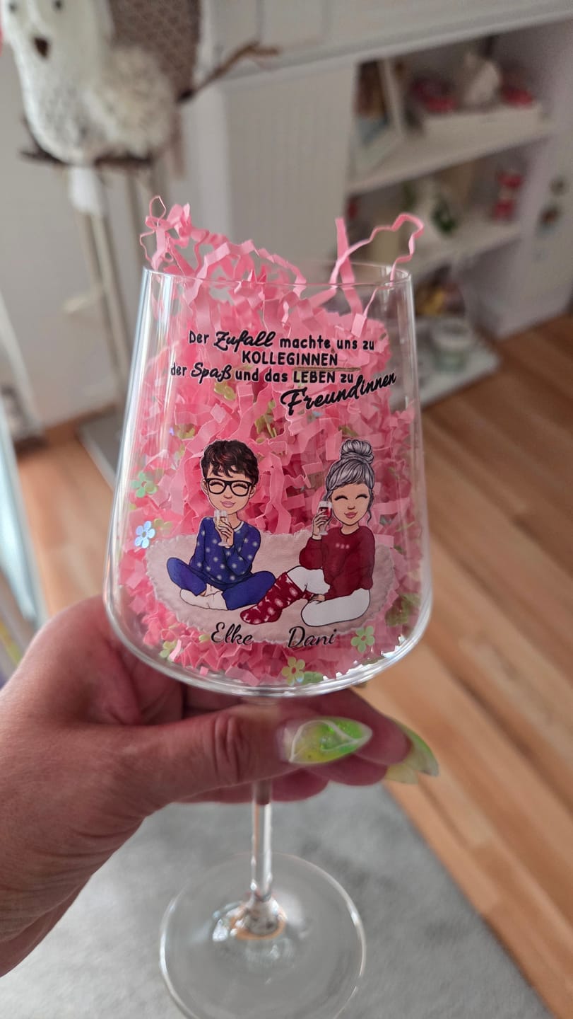 Customer photo review of Herzensmenschen - Personalisiertes Weinglas