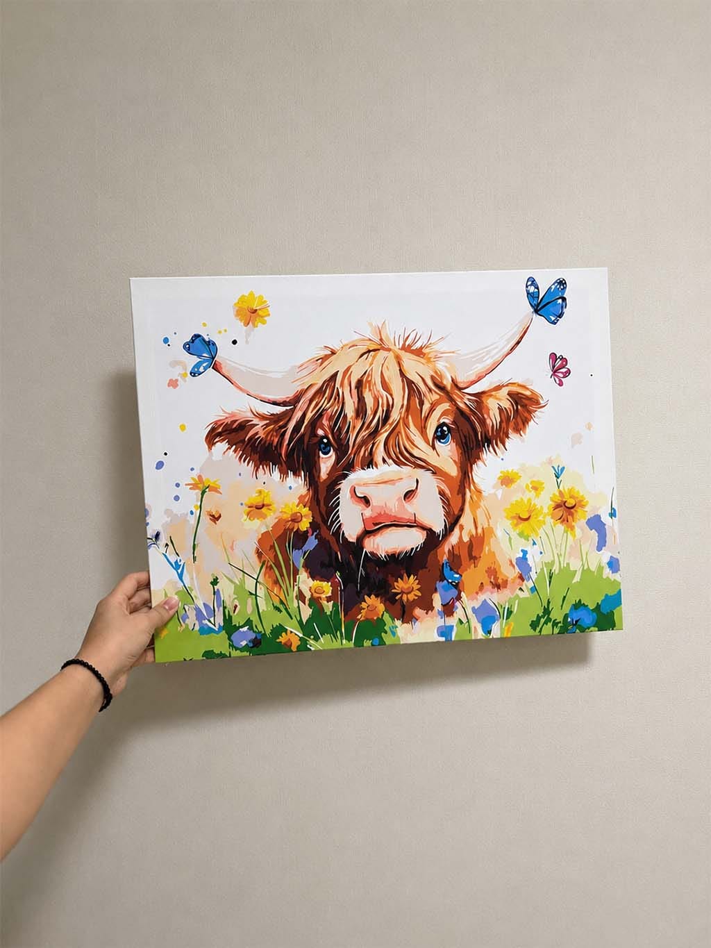 Customer photo review of Portrait printanier vache Highland