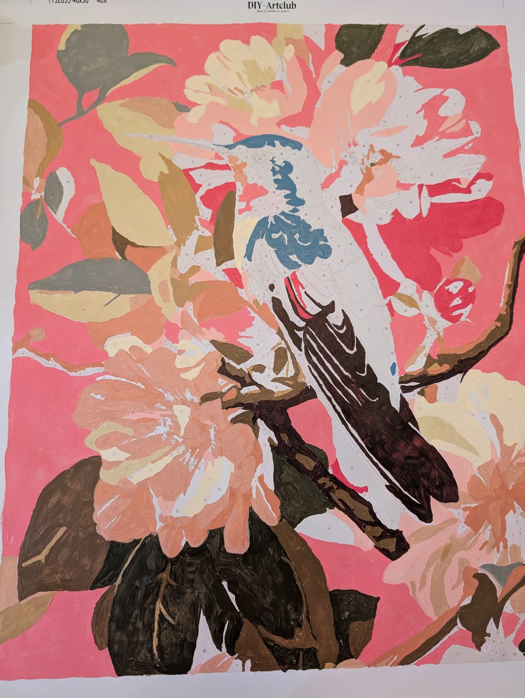 Customer photo review of Botanical Bird | Paint by Number