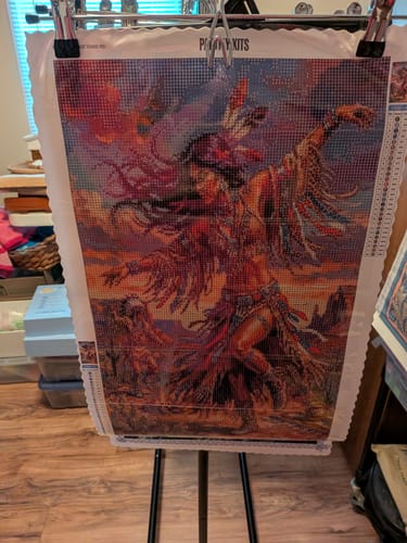 Customer photo review of Desert Dancer Indian Woman (Diamond Painting)