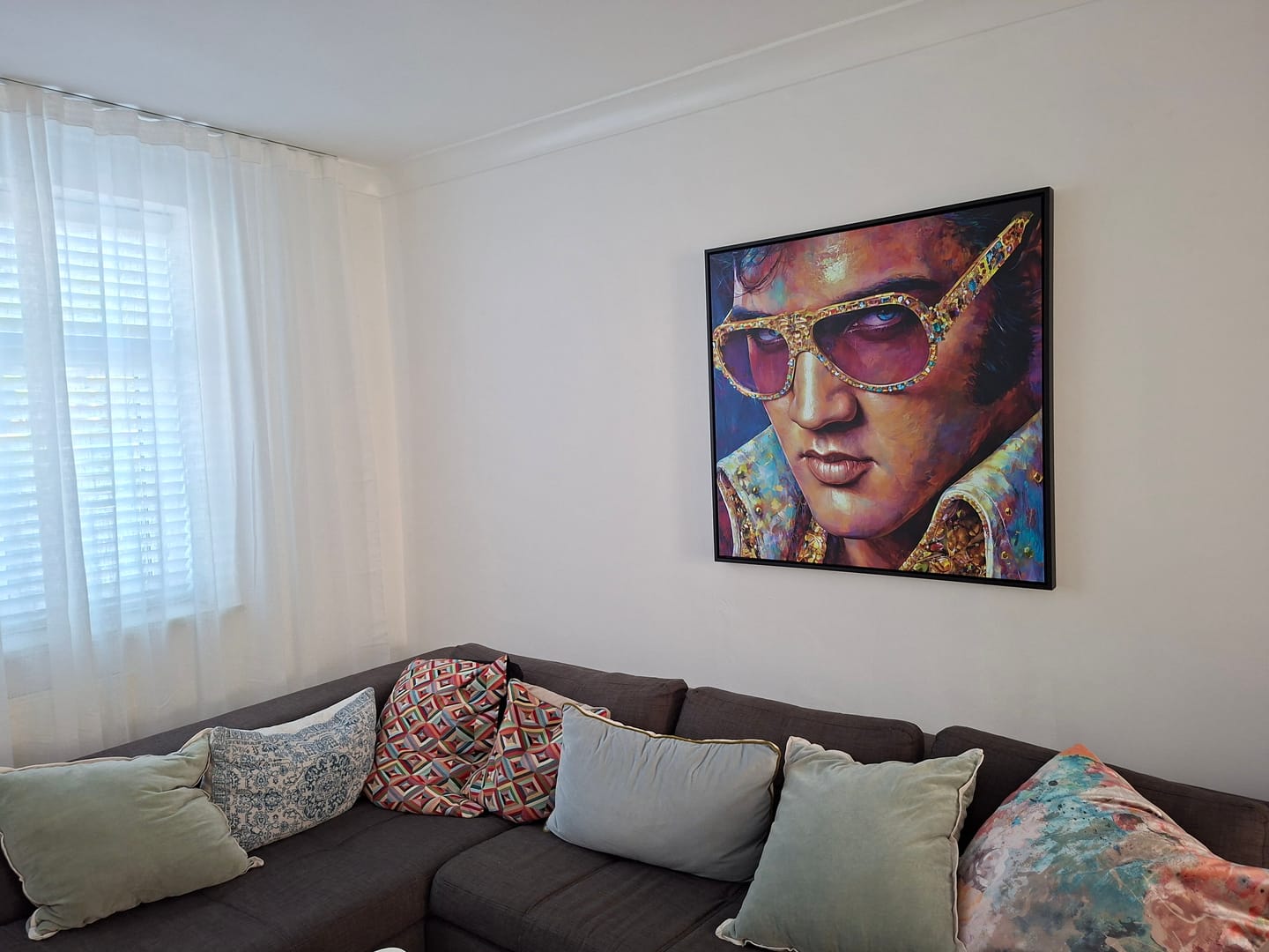 Customer photo review of Mr Elvis Square Canvas Print