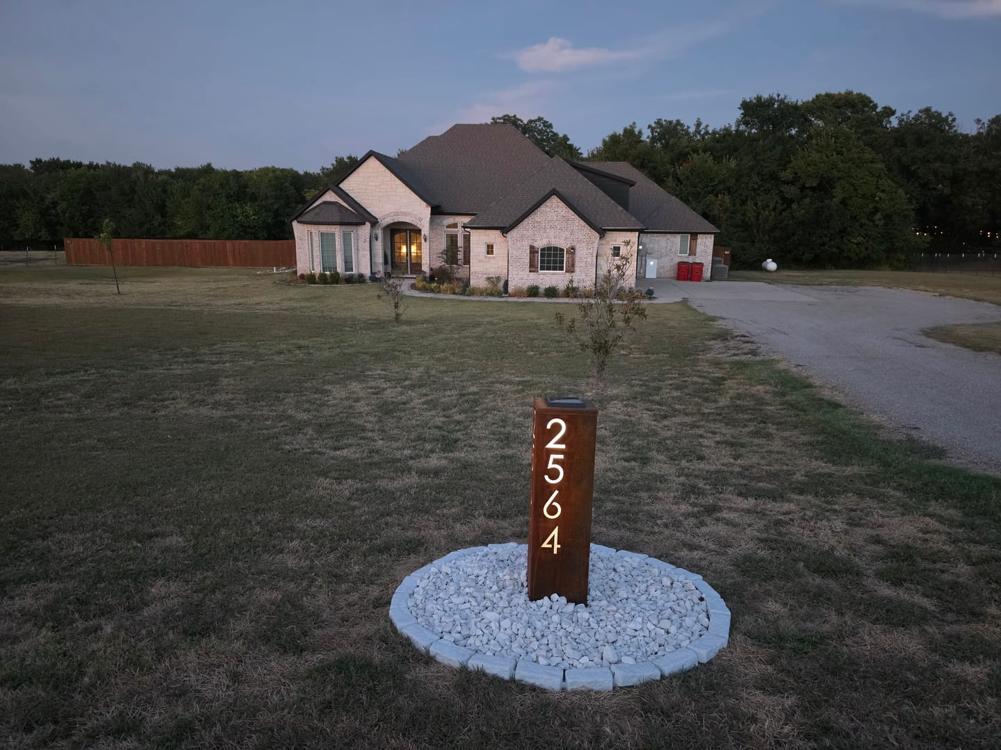 Customer photo review of Address Column - White Translucent Plexiglass Backing Upgrade