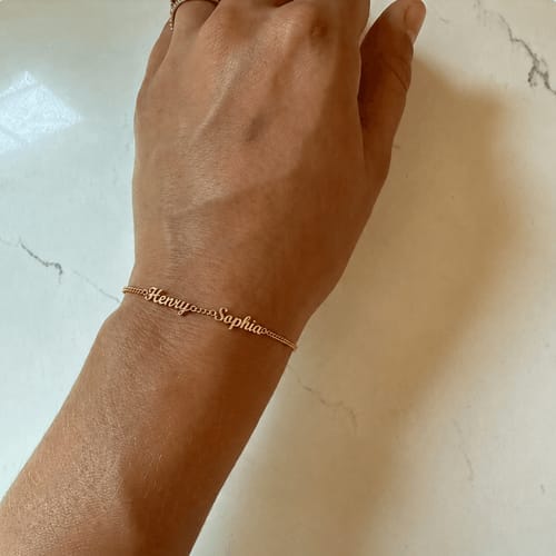 Customer photo review of Custom Name Bracelet