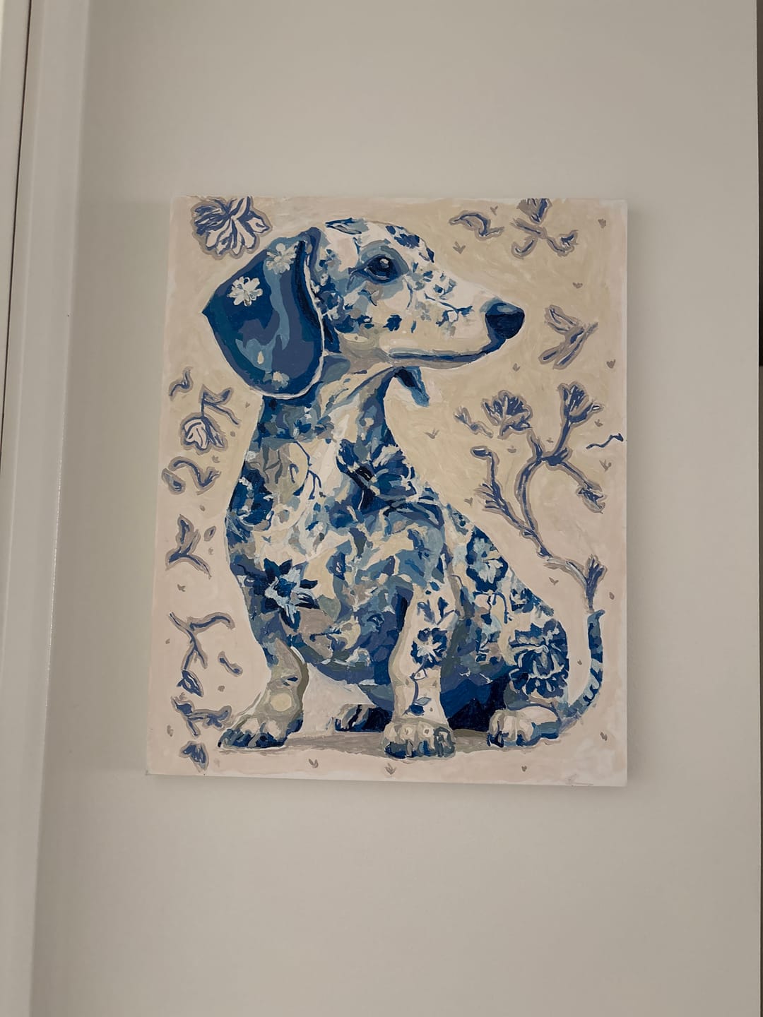 Customer photo review of Porcelain Dachshund | Paint by Number