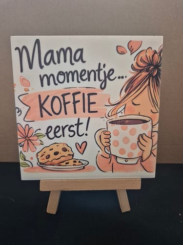 Customer photo review of Sublimatie Keramische Tegel 10.8 x 10.8cm Wit Mat voor sublimatie - Keramiek