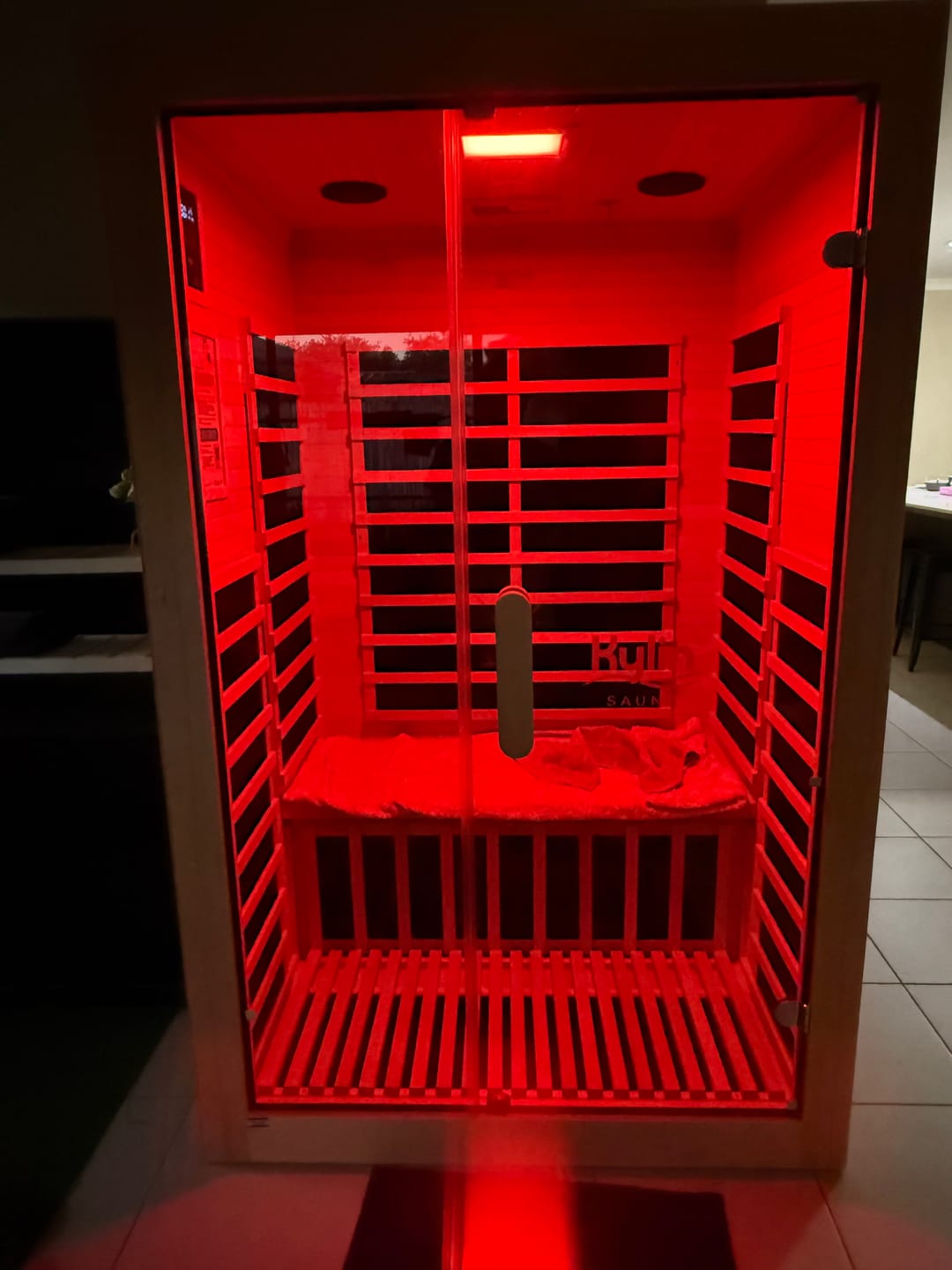 Customer photo review of Kylin Low EMF Carbon Infrared Sauna Room 2 Person H6203 (Floor Heater included)
