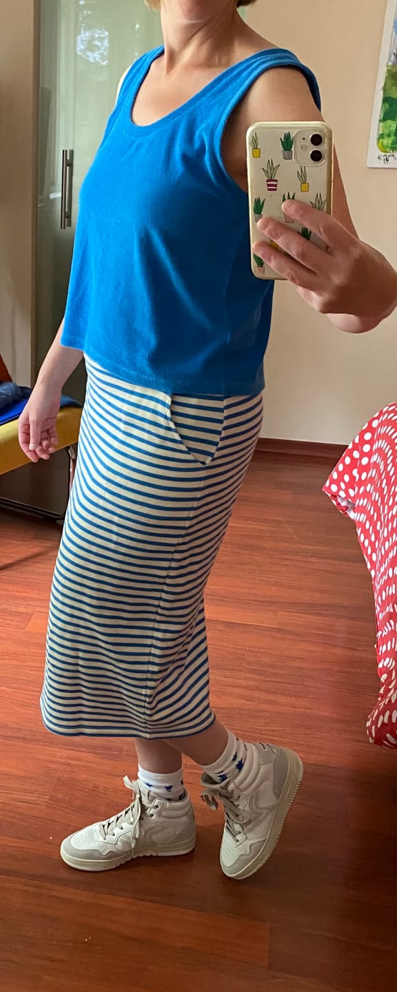 Customer photo review of Sock - Bright Blue