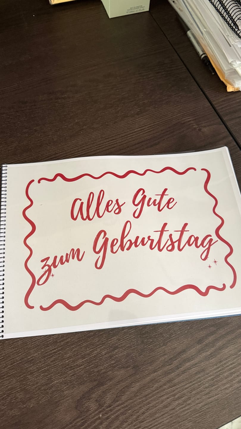 Customer photo review of "Zum Geburtstag" Erinnerungsalbum zum Ausdrucken