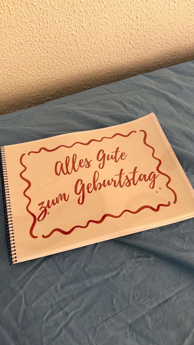 Customer photo review of "Zum Geburtstag" Erinnerungsalbum zum Ausdrucken