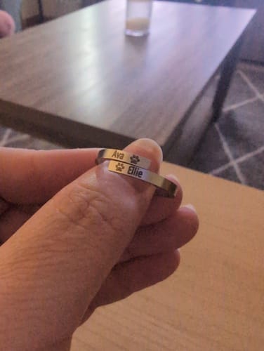 Customer photo review of Custom Pet Name Ring