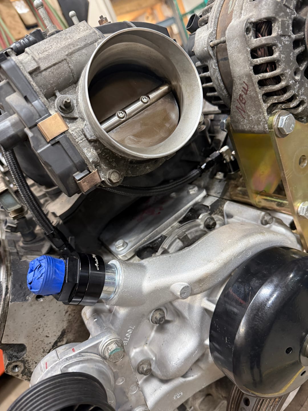 Customer photo review of Motion Raceworks LS DIY Steam Vent Coolant Crossover Kit