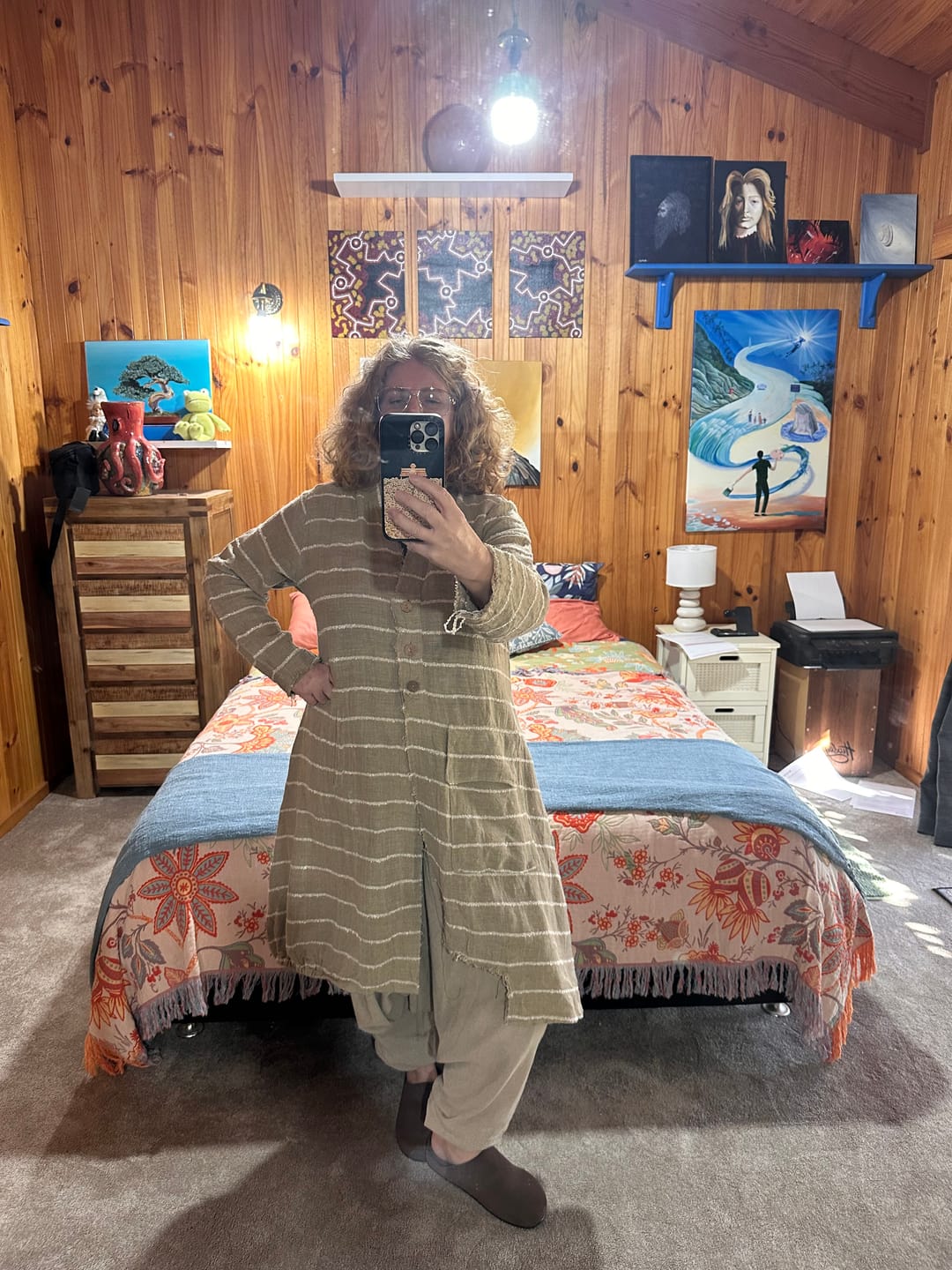 Customer photo review of Jubilee Linen Blend Jacket in Latte