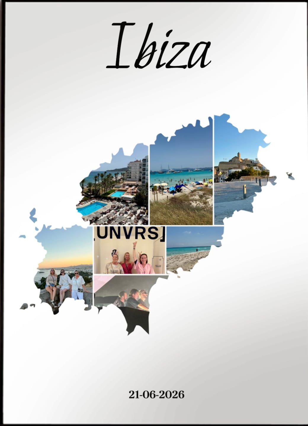 Customer photo review of Gepersonaliseerde reisposter - Foto collage in vorm van continent of land