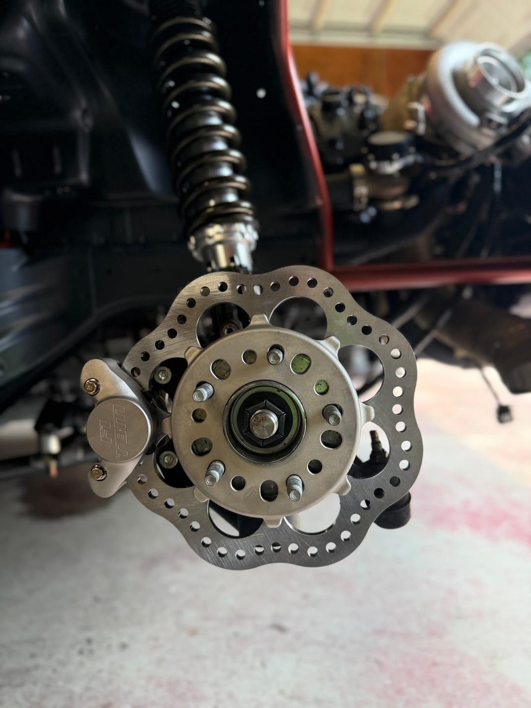 Customer photo review of TBM Brakes 2007-14 Mustang S197 GT/Boss 302/GT500 Front Drag Brakes 001-0215