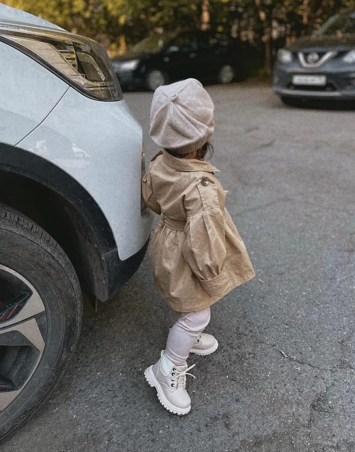 Customer photo review of Kids Solid Beret Hat