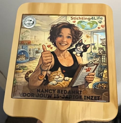 Customer photo review of Houten Kaasplank Vierkant met Keramische Tegel voor sublimatie