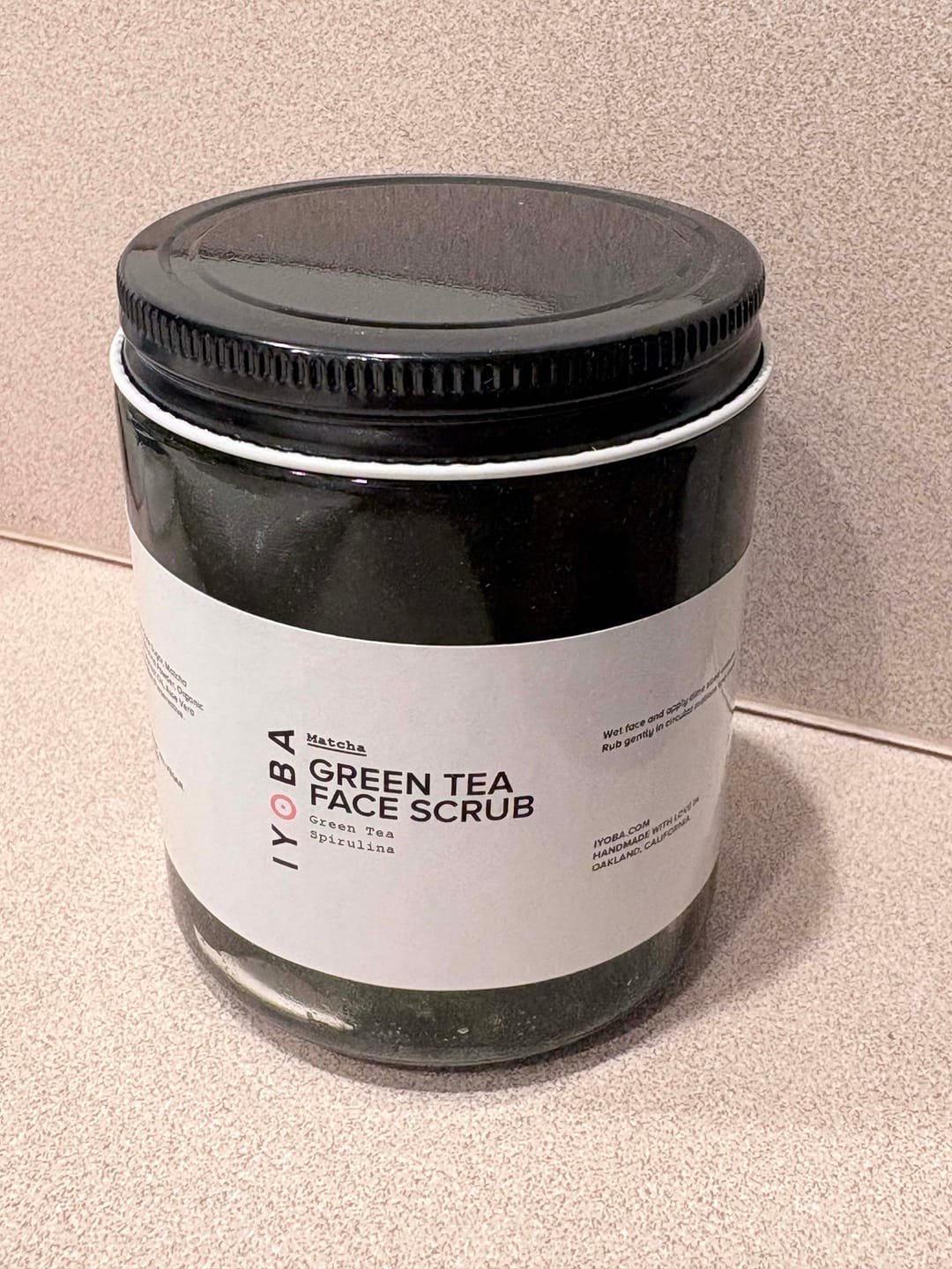 Customer photo review of Matcha Green Tea Face Scrub