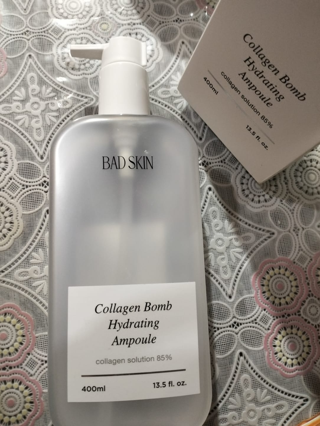 Customer photo review of Bad Skin™ Korean Collagen Bomb Hydrating Ampoule