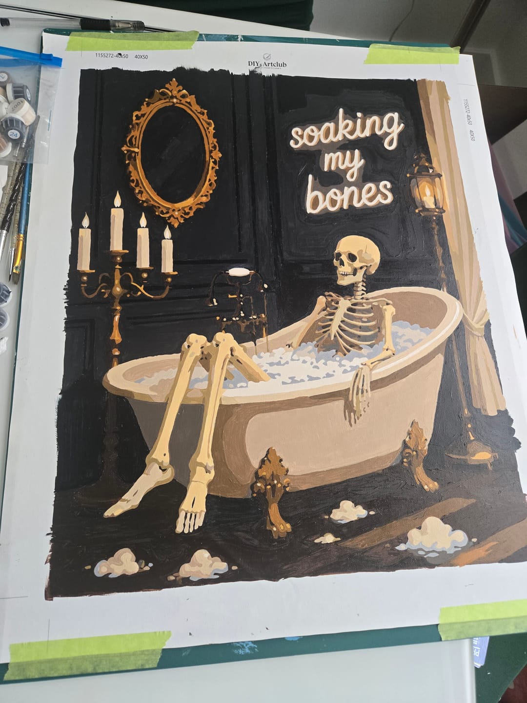 Customer photo review of Soaking My Bones | Paint by Number