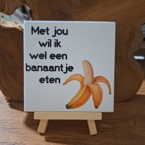 Customer photo review of Sublimatie Keramische Tegel 10.8 x 10.8cm Wit Mat voor sublimatie - Keramiek