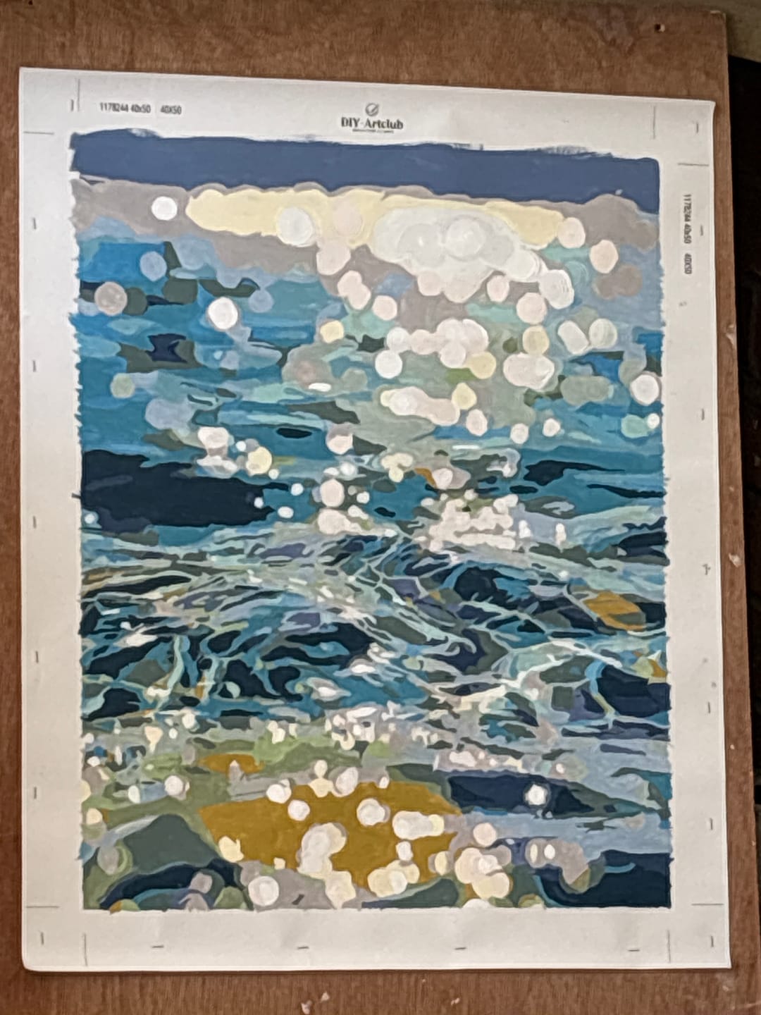 Customer photo review of Shimmering Waters | Paint by Number