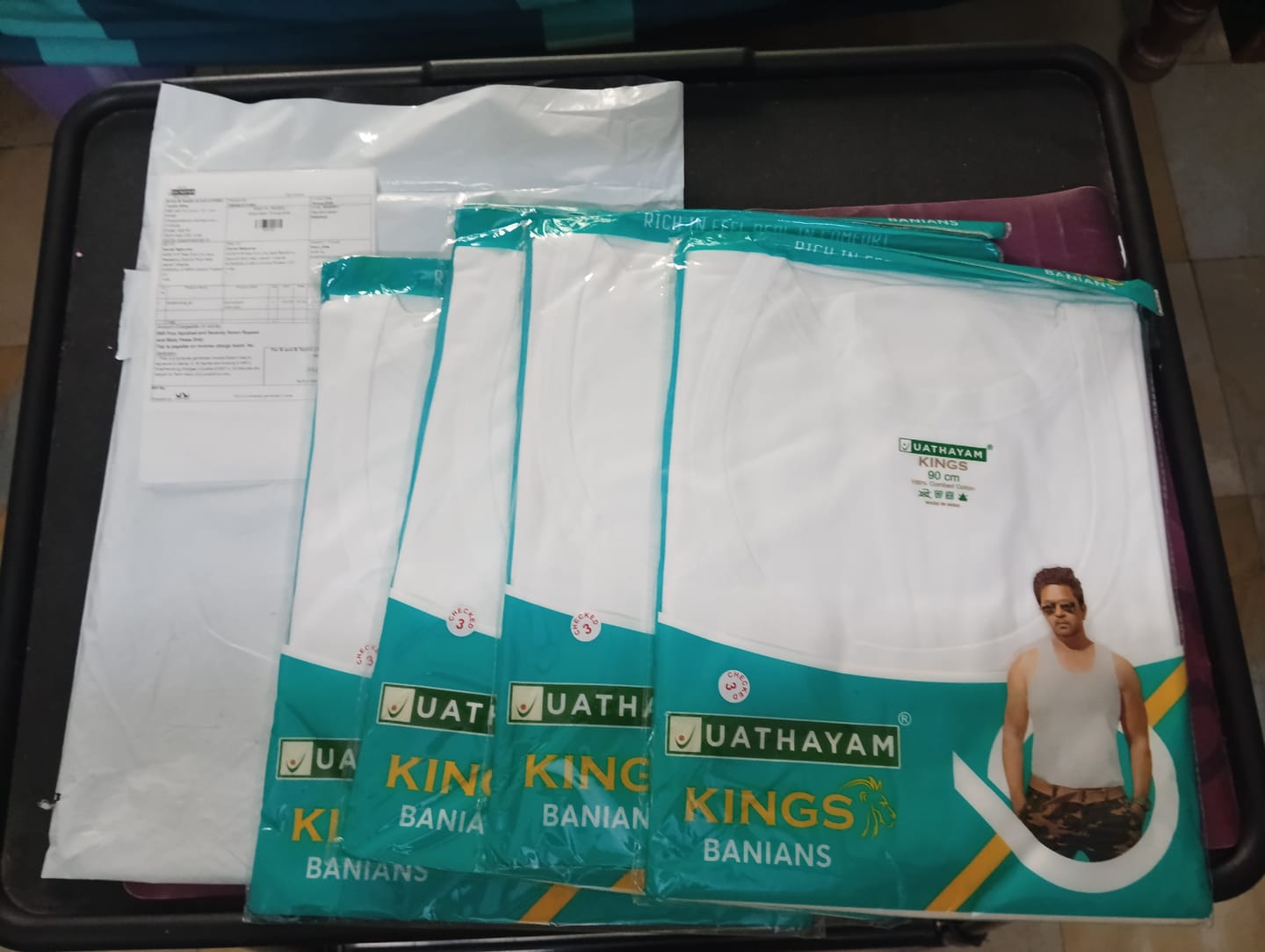 Customer photo review of Kings RNS - 100% Cotton Banian (vest) | Uathayam