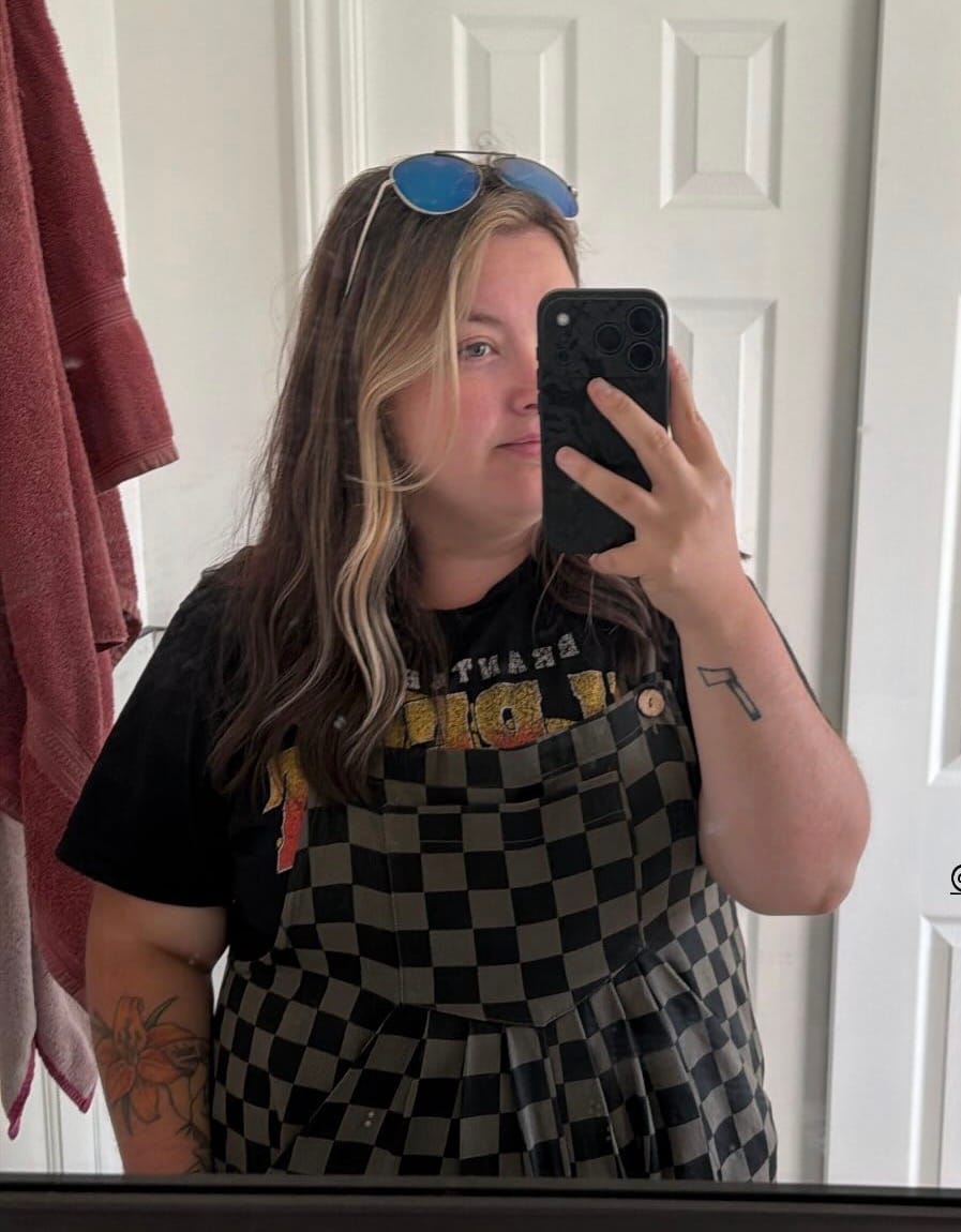 Customer photo review of JADE BY JANE California- WIDE LEG OVERALLS