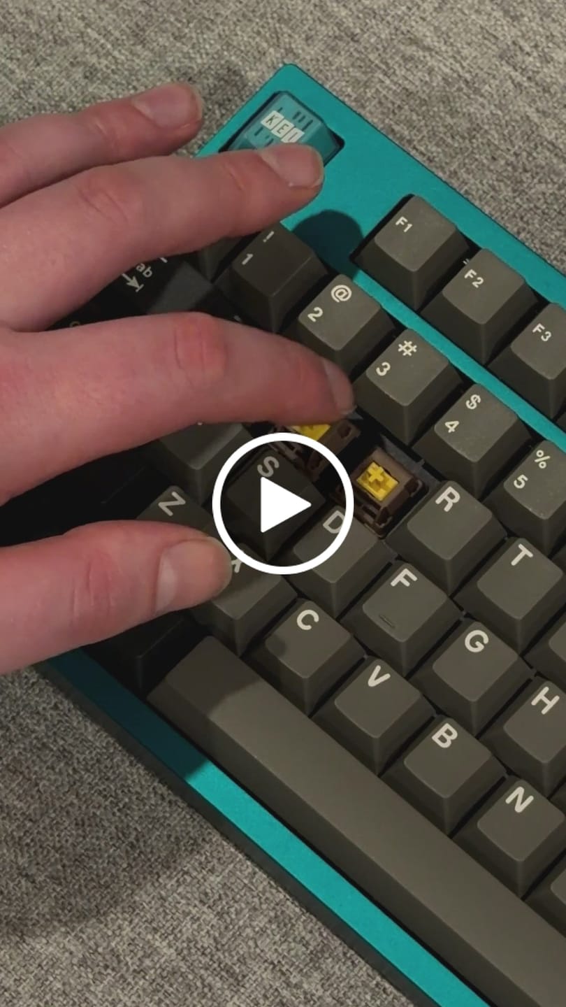 Customer video review of WINGTREE Torrero Light Tactile Switch Factory Lubed (10PCS)
