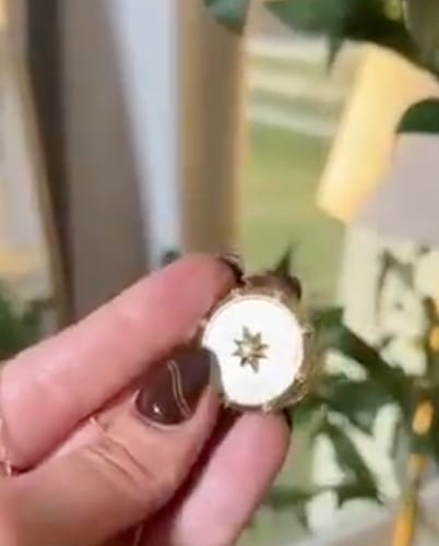 Customer photo review of Custom Photo Locket Necklace