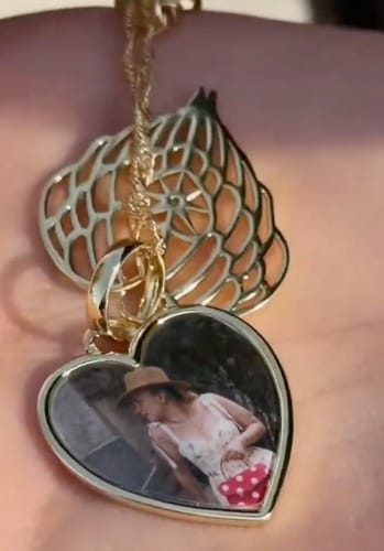 Customer photo review of Custom Multi Photo Locket Necklace